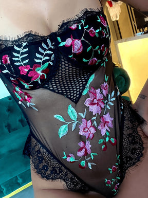 Body Aurora - Body com bordados florais