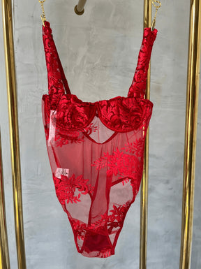 Body Jasmin - Body com bordado floral pink