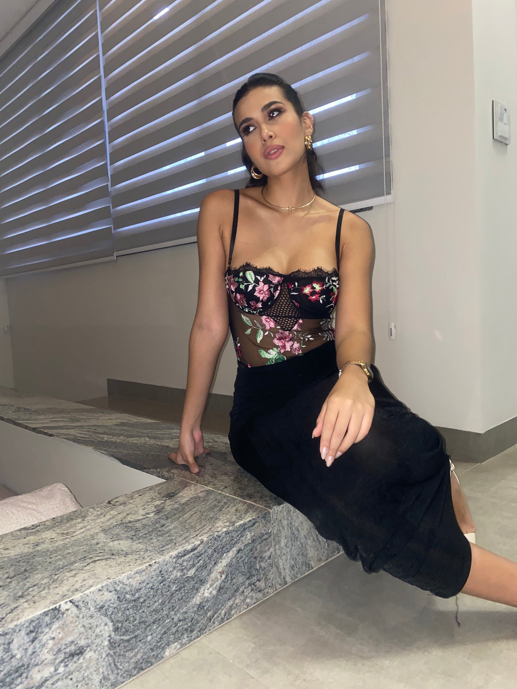 Body Aurora - Body com bordados florais